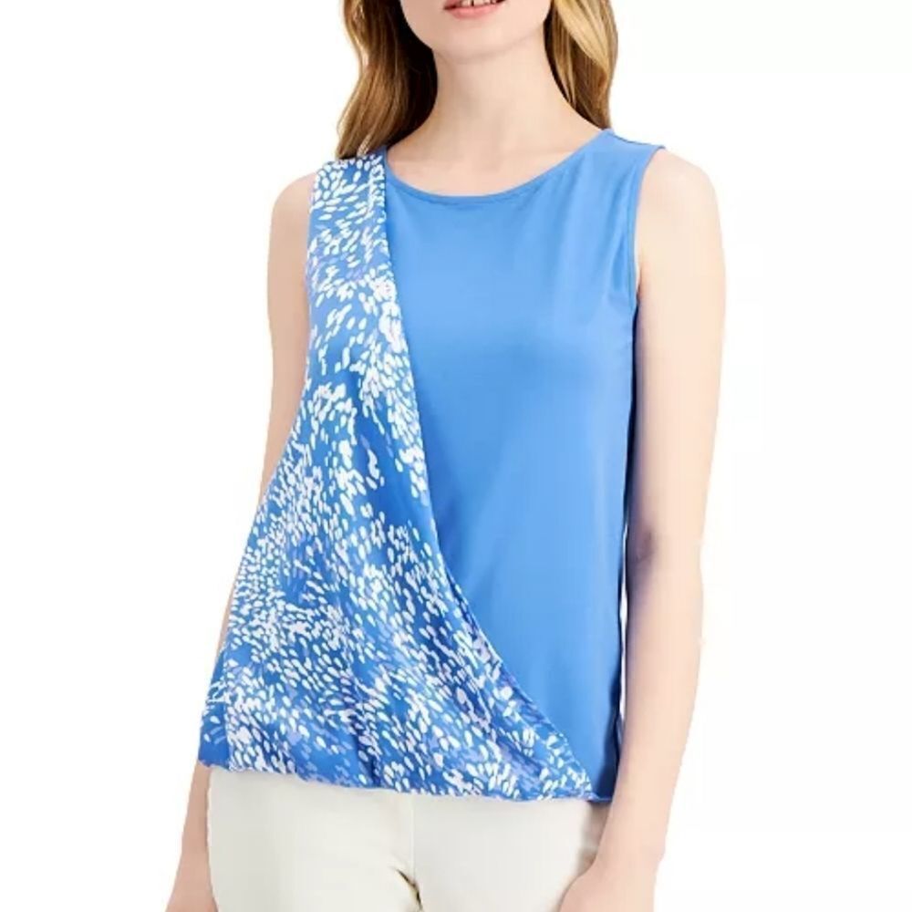 Alfani Print Sash Top